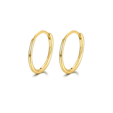 Essential Slim Hoop Earrings | Khuyên Tai Sterling Silver 925 Phủ Bạch Kim/Vàng 18K