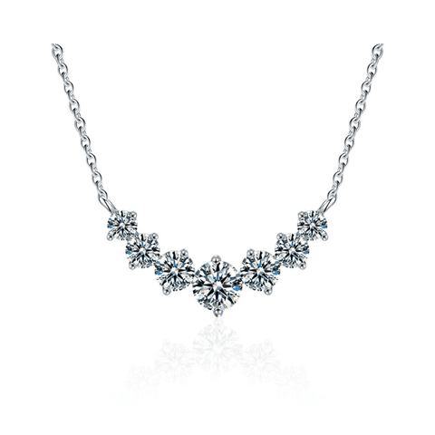 Milky Way Necklace | Dây Chuyền Moissanite 2 Carat Round Cut | Sterling Silver 925 | Kèm Giấy Kiểm Định GRA