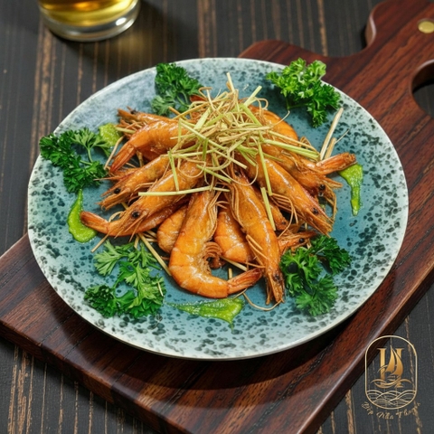 Tôm Sông Chao Dầu Thuyền Trưởng (Captain’s Oil-Splashed River Prawns)
