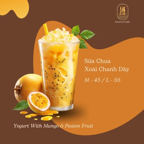 Sữa Chua Xoài Chanh Dây (Yogurt With Mango & Pasion Fruit)