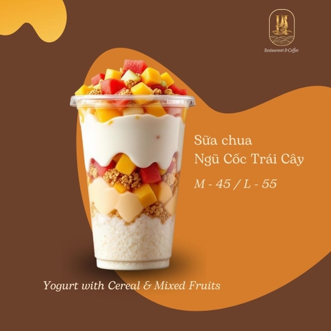 Sữa Chua Ngũ Cốc Trái Cây (Yogurt with Cereal & Mixed Fruits)