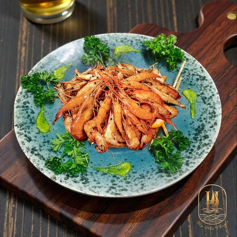 Tôm Sông Nướng Mộc (Grilled River Prawns – Natural Style)