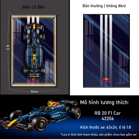 Khung Tranh Treo Mô Hình Xe F1 Red Bull RB20 Tỉ Lệ 1:8