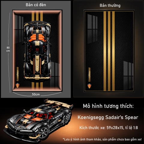Khung Tranh Treo Mô Hình Siêu Xe Koenigsegg Sadair's Spear Megacar Tỉ Lệ 1:8