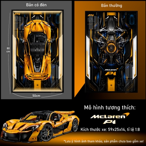 Khung Tranh Treo Mô Hình Siêu Xe McLaren P1 Tỉ Lệ 1:8