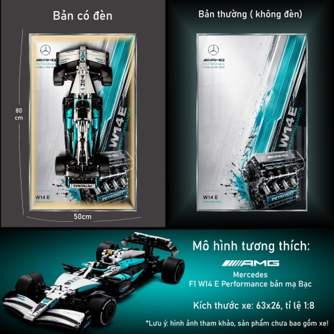 Khung Tranh Treo Mô Hình Xe F1 Mercedes AMG W15 Tỉ Lệ 1:8