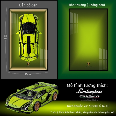 Khung Tranh Treo Mô Hình Siêu Xe Lamboghini Sian Tỉ Lệ 1:8