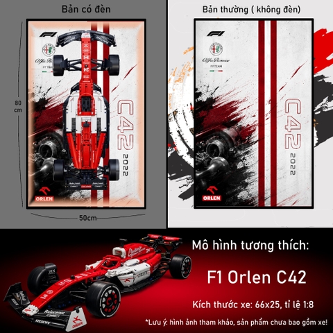 Khung Tranh Treo Mô Hình Xe F1 Alfa Romeo Orlen Tỉ Lệ 1:8