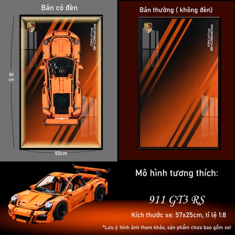 Khung Tranh Treo Mô Hình Siêu Xe Porsche 911 GT3 Tỉ Lệ 1:8