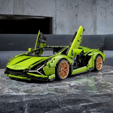 Mô Hình Xe LEGO Lamborghini Sián FKP 37 Tỉ Lệ 1:8