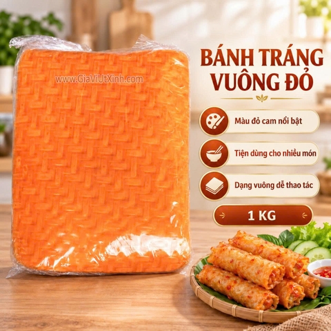 BÁNH TRÁNG VUÔNG ĐỎ 1KG