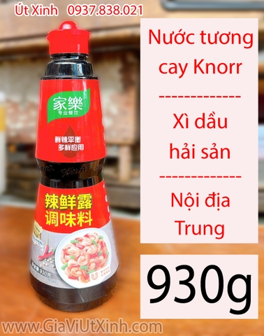 (CHAI LỚN) NƯỚC TƯƠNG CAY KNORR 930G - XÌ DẦU HẢI SẢN NỘI ĐỊA TRUNG