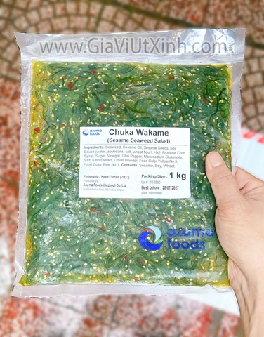 RONG BIỂN TƯƠI SALAD TRỘN MÈ 1KG - CHUKA WAKAME AZUMA