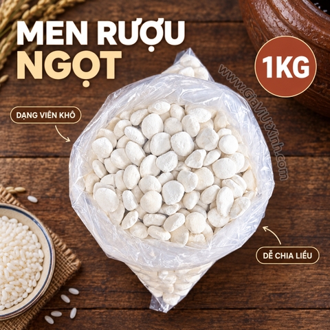 MEN RƯỢU NGỌT DẠNG VIÊN 500G - 1KG – DÙNG Ủ RƯỢU TRUYỀN THỐNG