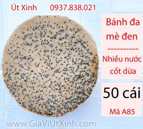 BÁNH ĐA MÈ ĐEN 50 CÁI– BÁNH TRÁNG MÈ NHIỀU NƯỚC CỐT DỪA– MÃ A85