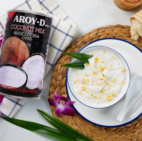[NT] NƯỚC CỐT DỪA AROY-D 400ML – COCONUT MILK THÁI LAN