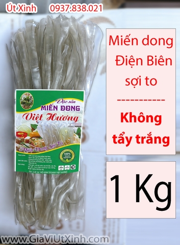 MIẾN DONG SỢI TO ĐIỆN BIÊN VIỆT HƯƠNG 1KG - KHÔNG TẨY TRẮNG, NGUYÊN CHẤT