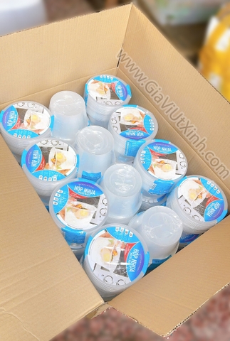 (NGUYÊN THÙNG) HỘP NHỰA TRÒN TRONG 1000ML SIÊU THÀNH + NẮP ĐẬY – 240 CÁI