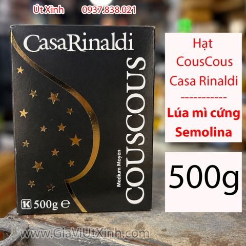 HẠT COUSCOUS CASA RINALDI MEDIUM 500G – LÚA MÌ SEMOLINA – Ý