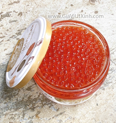 TRỨNG CÁ HỒI ĐỎ CAVIAR TSARSKAYA EVROPROM 220G – NHẬP KHẨU NGA