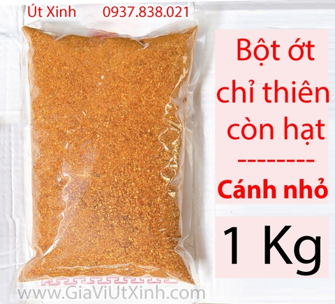BỘT ỚT CHỈ THIÊN SIÊU CAY 1KG – ỚT XAY DẬP CÒN HẠT, CÁNH NHỎ