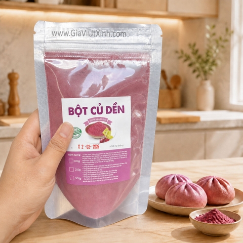 BỘT CỦ DỀN NGUYÊN CHẤT - TẠO MÀU ĐỎ HỒNG TỰ NHIÊN 100G