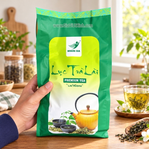 LỤC TRÀ LÀI HOÀNG GIA LẠC VƯƠNG 500G – TRÀ XANH HOA LÀI PREMIUM TEA