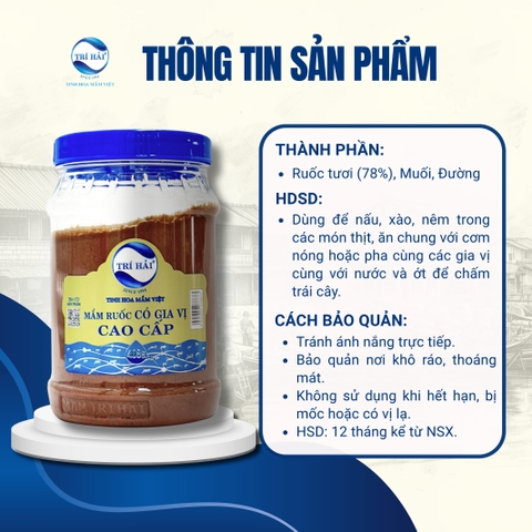 MẮM RUỐC CÓ GIA VỊ CAO CẤP TRÍ HẢI 408G - TRI HAI PREMIUM SEASONED SHRIMP PASTE 408G