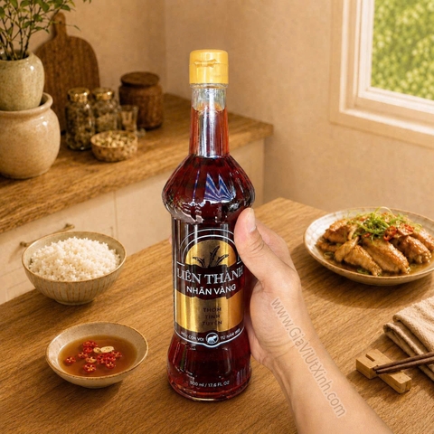 NƯỚC MẮM LIÊN THÀNH NHÃN VÀNG 500ML - 35 ĐỘ ĐẠM, 45% CỐT NHĨ