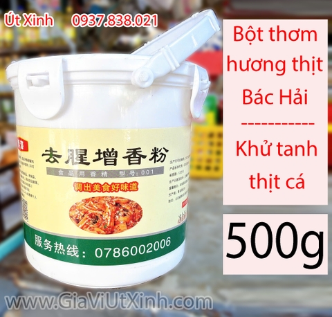 BỘT THƠM HƯƠNG THỊT BÁC HẢI 500G - GIA VỊ KHỬ TANH THỊT CÁ