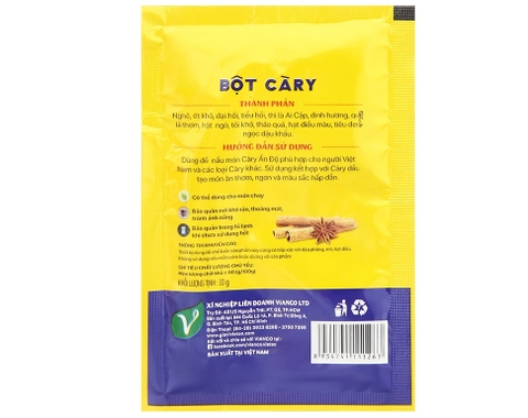 (COMBO 10 GÓI) BỘT CÀ RY VIỆT ẤN VINACO 10G - CURRY POWDER