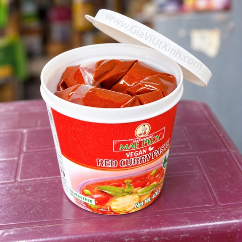 GIA VỊ CÀ RI ĐỎ (ĂN CHAY) THÁI LAN MAE PLOY 400G - VEGAN RED CURRY PASTE