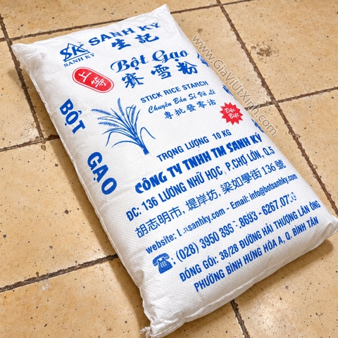 BỘT GẠO SANH KÝ 10KG - RICE STARCH - LÀM BÁNH CUỐN, BÁNH CANH