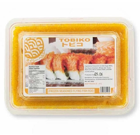 TRỨNG CÁ CHUỒN VÀNG TOBIKO NHẬT BẢN 500G (LOẠI 1) - MÃ