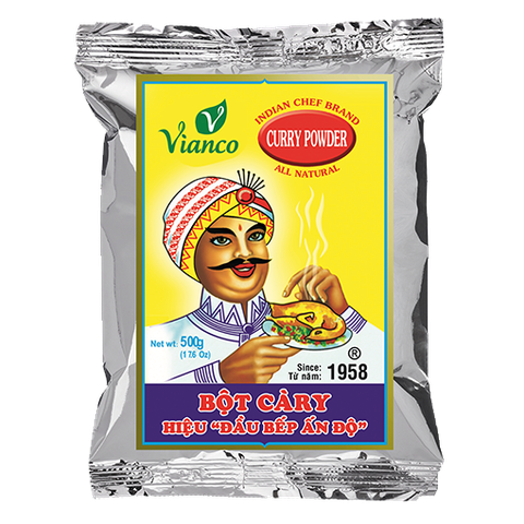 BỘT CÀ RI VIỆT ẤN VINACO ĐẦU BẾP ẤN ĐỘ 500G - GIA VỊ NẤU CÀ RI THƠM NGON ĐẬM VỊ