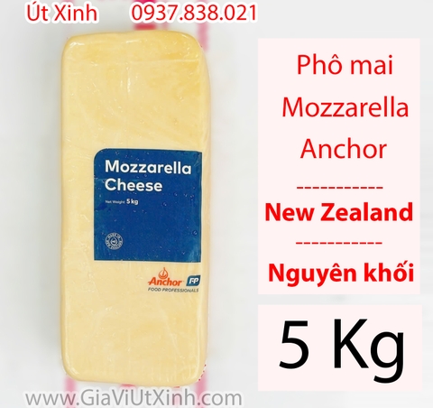 PHÔ MAI MOZZARELLA ANCHOR 5KG - NEW ZEALAND - NGUYÊN KHỐI