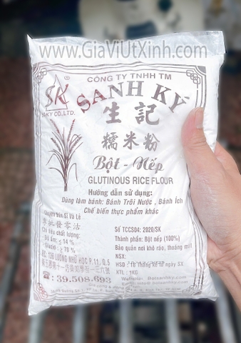 BỘT NẾP SANH KÝ 1KG – BỘT NẾP DẺO MỊN, CHUYÊN LÀM BÁNH