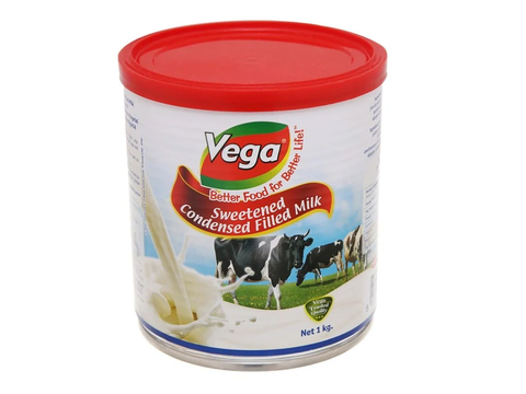 KEM ĐẶC CÓ ĐƯỜNG VEGA 1KG - SỮA ĐẶC MALAYSIA (THÙNG 24 LON)