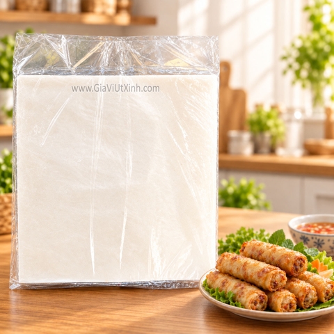 BÁNH ĐA NEM VUÔNG VÂN ANH - BÁNH TRÁNG CUỐN CHẢ GIÒ (30 LÁ/XẤP)