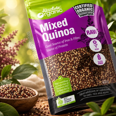 HẠT DIÊM MẠCH MIX 3 MÀU ÚC 400G - MIXED QUINOA ABSOLUTE ORGANIC