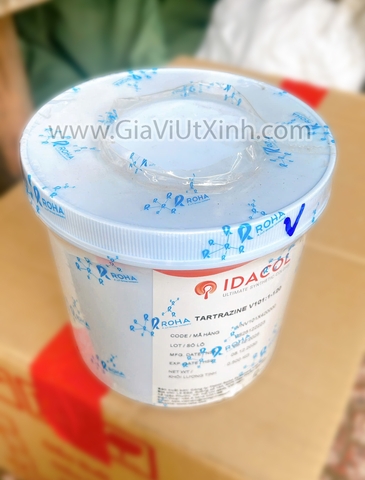 BỘT MÀU THỰC PHẨM VÀNG CHANH IDACOL 500G - TARTRAZINE - BỘT MÀU ẤN ĐỘ