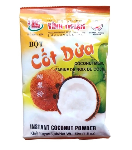 BỘT CỐT DỪA VĨNH THUẬN 50G - INSTANT COCONUT POWDER1