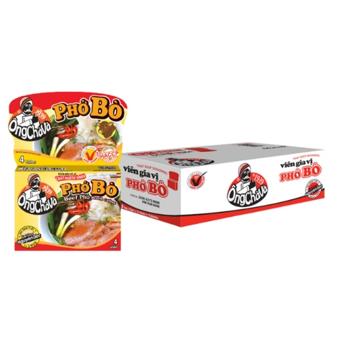 VIÊN GIA VỊ PHỞ BÒ ÔNG CHÀ VÀ 75G - LỐC 12 HỘP