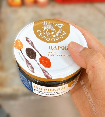 TRỨNG CÁ TẦM ĐEN CAVIAR TSARSKAYA EVROPROM 220G – NHẬP KHẨU NGA