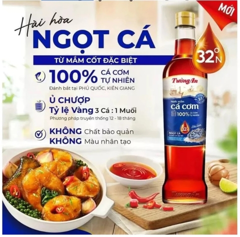 NƯỚC MẮM CÁ CƠM TƯỜNG AN 500ML - 32 ĐỘ ĐẠM