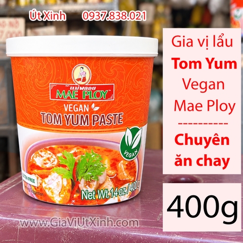GIA VỊ LẨU TOM YUM (ĂN CHAY) THÁI LAN MAE PLOY 400G - VEGAN TOM YUM PASTE