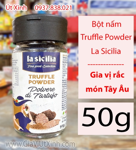 BỘT NẤM CỤC TRUFFLE LA SICILIA 50G - GIA VỊ RẮC MÌ Ý STEAK PIZZA