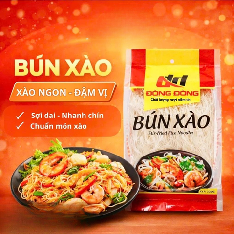 BÚN XÀO ĐÒNG ĐÒNG 320GR - STIR-FRIED RICE NOODLES