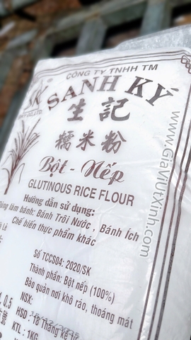 BỘT NẾP SANH KÝ 1KG – BỘT NẾP DẺO MỊN, CHUYÊN LÀM BÁNH