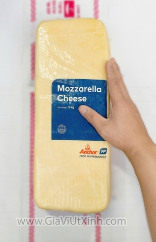 PHÔ MAI MOZZARELLA ANCHOR 5KG - NEW ZEALAND - NGUYÊN KHỐI